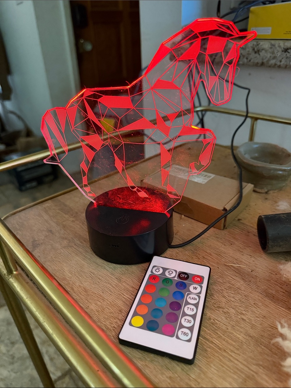 Geometric Horse LED Night Light